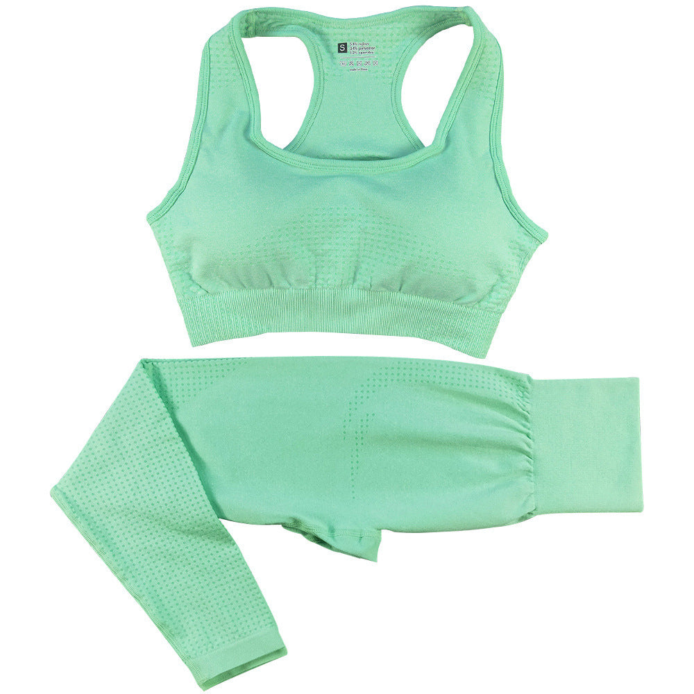 Elevate your workout with our 2PCS Seamless Yoga Set, designed for comfort and performance in every movement you make