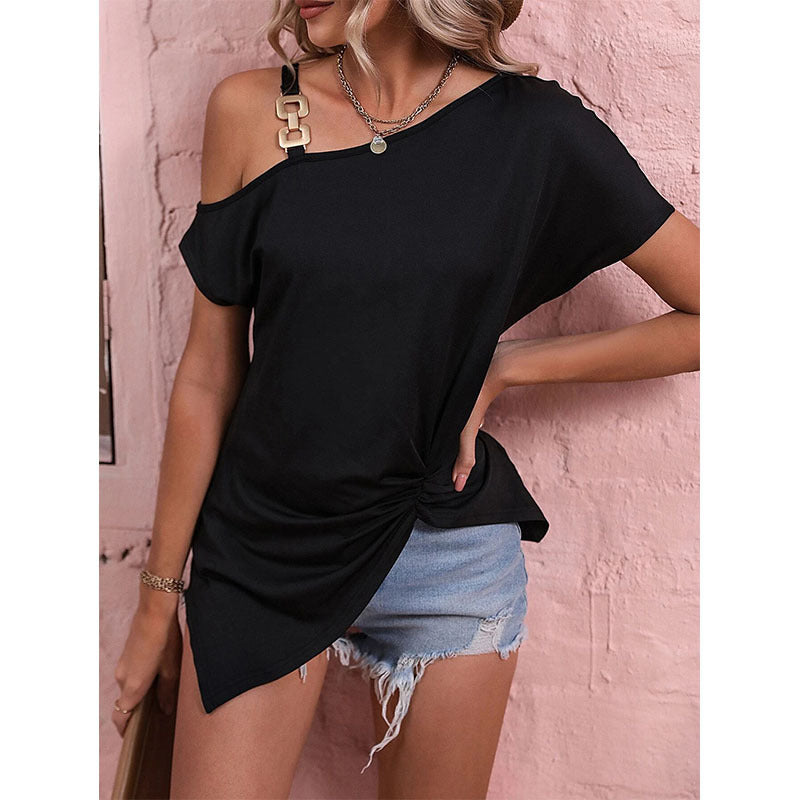 Stunning Off-Shoulder Blouse – Irregular Design Chic Top