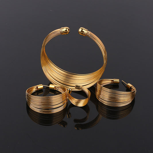 Elegant Bracelet and Ring Jewelry Set - Stunningly Stylish Combination