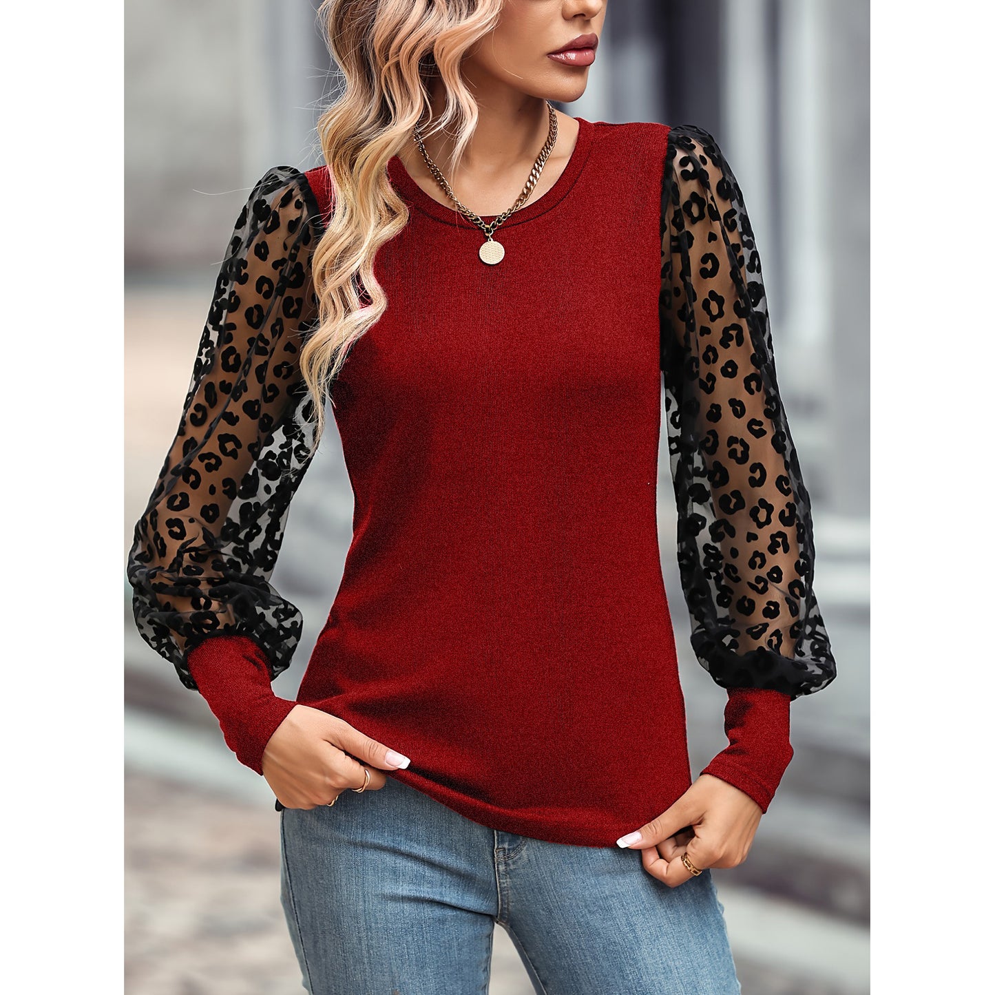 Stylish Slim-Fit Long Sleeve Top - Perfect Color Match!