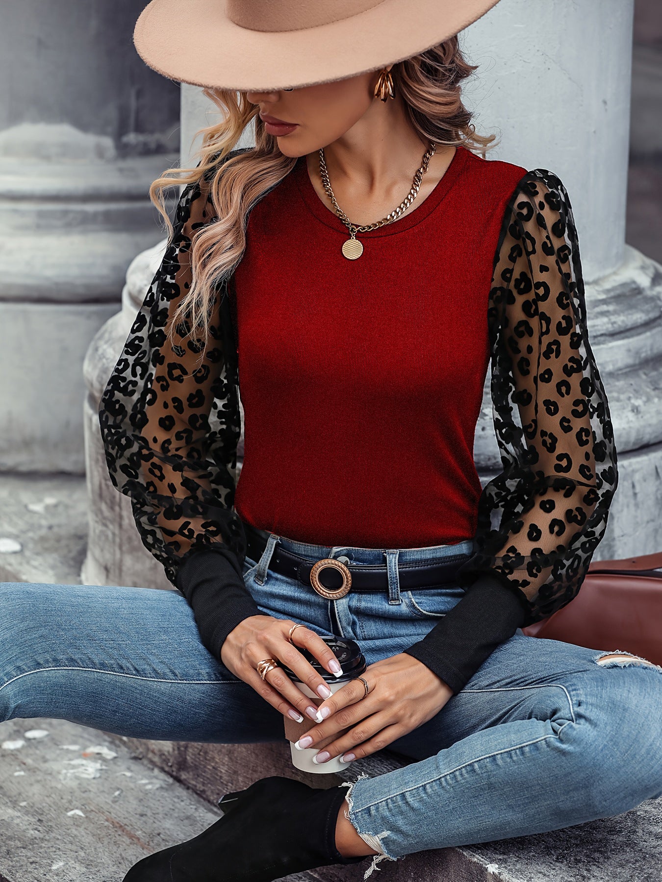 Stylish Slim-Fit Long Sleeve Top - Perfect Color Match!