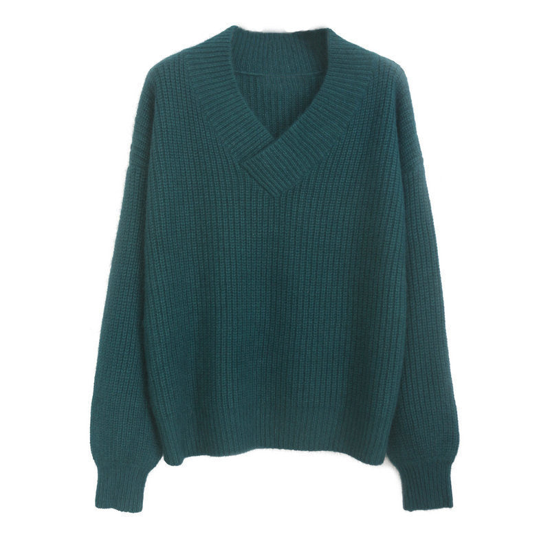 Cozy Oversized V-Neck Sweater – Ideal for Snuggly Moments