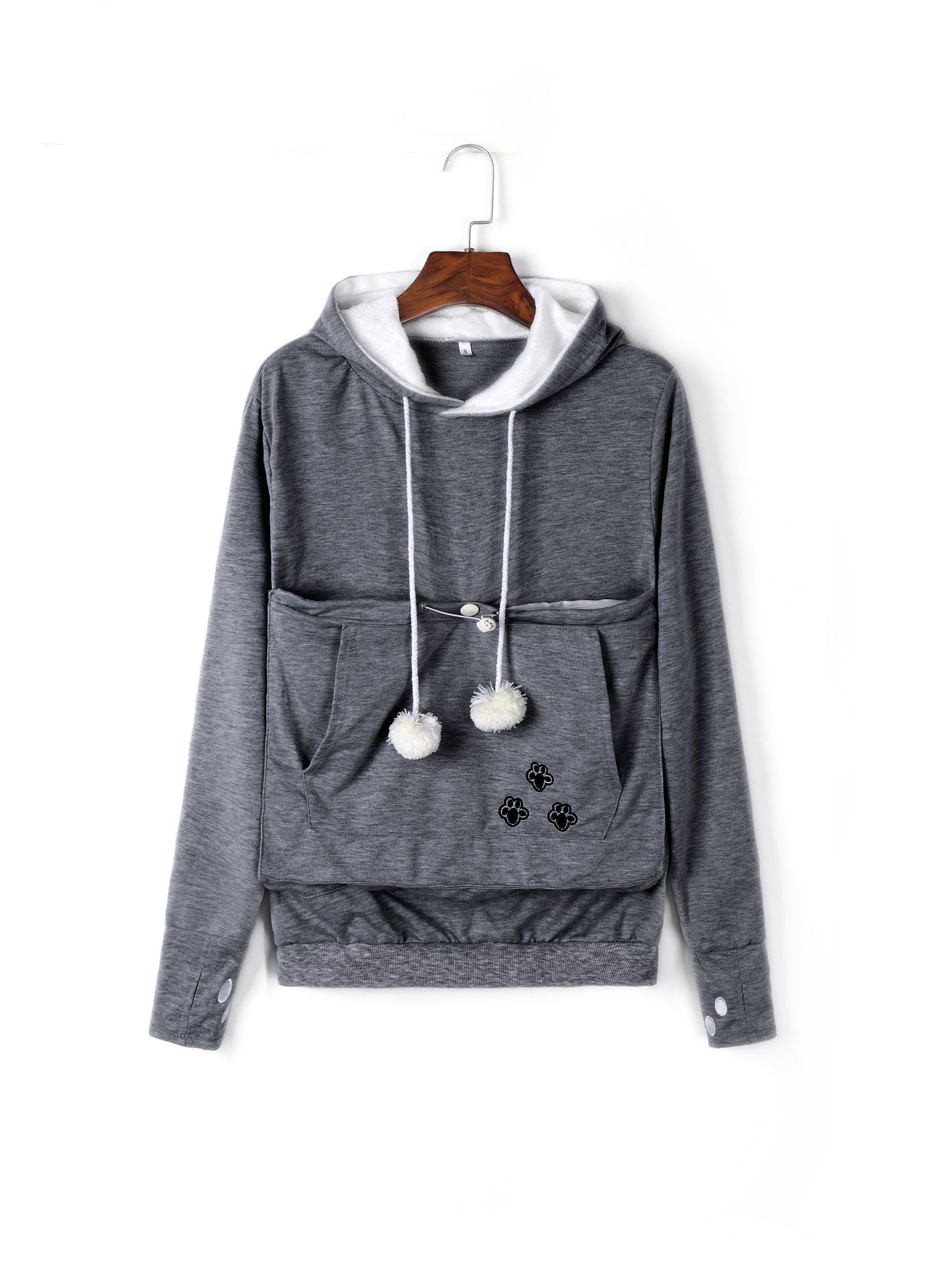 Exclusive Winter Hoodie with Pet Pocket – Cozy Sweatshirt for Cat Lovers