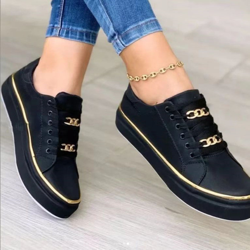 Trendy Chain Flats with Thick Soles for Every Activity